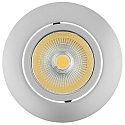 Recessed LED spot 5068 ECO FLAT, round, 350mA, 8W 3000K 700lm 38°, CRi>90, dimmable, matt chrome