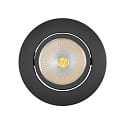 Downlight empotrable ECO FLAT 5068R DIM / 38� redondo, CCT Switch, regulable IP40, negro mate regulable