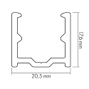 nobil� Perfil LED NEON SMD 1516 RGB � FIX r�gido, mec�nico, recta, plata