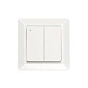 Bot�n doble, controlable por Bluetooth, brillante, blanco