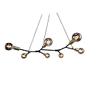 Nordlux Luminaria colgante JOSEFINE de 7 llamas E27 IP20, negro, negro mate 