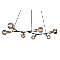Nordlux Luminaria colgante JOSEFINE de 7 llamas E27 IP20, negro, negro mate 