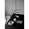 Nordlux Luminaria colgante JOSEFINE de 7 llamas E27 IP20, negro, negro mate 