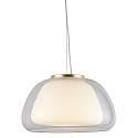 Nordlux Pendant luminaire JELLY, E27, IP20, brass, glass opal white