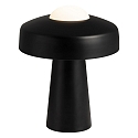 Luminaria de mesa TIME E27 IP20, blanco opalino, negro, negro mate 