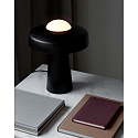 Luminaria de mesa TIME E27 IP20, blanco opalino, negro, negro mate 