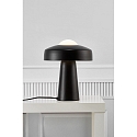 Luminaria de mesa TIME E27 IP20, blanco opalino, negro, negro mate 