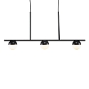 Luminaria colgante CONTINA de 3 llamas G9 IP20, blanco opalino, negro, negro brillante 