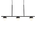 Luminaria colgante CONTINA de 3 llamas G9 IP20, blanco opalino, negro, negro brillante 
