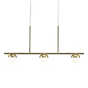 Nordlux Luminaria colgante CONTINA de 3 llamas G9 IP20, brillante, lat�n, blanco opalino, negro, blanco 
