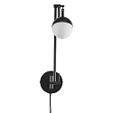 Luminaria de pared CONTINA G9 IP20, blanco opalino, negro, negro brillante 