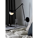 Luminaria de pared CONTINA G9 IP20, blanco opalino, negro, negro brillante 