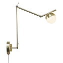 Nordlux Luminaria de pared CONTINA G9 IP20, brillante, lat�n, blanco opalino, blanco 
