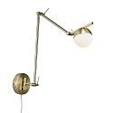 Nordlux Luminaria de pared CONTINA G9 IP20, brillante, lat�n, blanco opalino, blanco 
