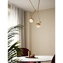 Nordlux Luminaria de pared CONTINA G9 IP20, brillante, lat�n, blanco opalino, blanco 