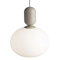 Nordlux Luminaria colgante NOTTI E27 IP20, gris, mate, blanco 