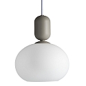 Nordlux Luminaria colgante NOTTI E27 IP20, gris, mate, blanco 