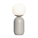 Luminaria de mesa NOTTI E14 IP20, gris, mate, blanco 