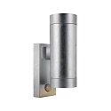 Nordlux outdoor wall luminaire TIN MAXI DOUBLE SENSOR with sensor GU10 IP54, galvanised dimmable