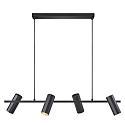 Nordlux pendant luminaire ALANIS 4 flames GU10 IP20, black 