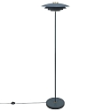 Luminaria de pedestal BRETAGNE G9 IP20, gris, lat�n cepillado 