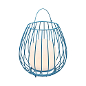 Luminaria con bater�a JIM TO-GO con interruptor, con conexi�n USB IP54, azul regulable