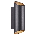 Luminaria de pared para exteriores NICO ROUND 22 Arriba-Abajo, cil�ndrico GU10 IP54, negro regulable