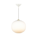 design for the people by Nordlux pendant luminaire NAVONE 30 E27 IP20, brushed brass, opal white 