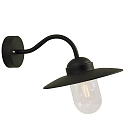 Luminaria de pared para exteriores LUXEMBOURG con pantalla E27 IP54, negro regulable
