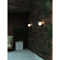 Nordlux Luminaria de pared para exteriores HAYLEY E27 IP44, marr�n, mate, metalizado, blanco 