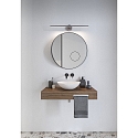 Luminaria de espejo IP S13 60 IP44, acero cepillado 