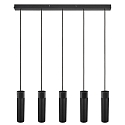 Nordlux pendant luminaire TILO 5 flames, round GU10 IP20, black dimmable