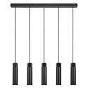 Nordlux pendant luminaire TILO 5 flames, round GU10 IP20, black dimmable