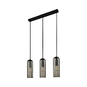Luminaria colgante MIELLA de 3 llamas E27 IP20, color humo regulable