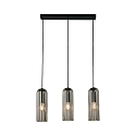 Luminaria colgante MIELLA de 3 llamas E27 IP20, color humo regulable
