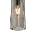 Luminaria colgante MIELLA de 3 llamas E27 IP20, color humo regulable