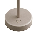 Nordlux battery table lamp ELLEN TO-GO without charger, with IP charging station IP44, beige, mat dimmable