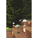 Nordlux battery table lamp ELLEN TO-GO without charger, with IP charging station IP44, mat, olive green dimmable