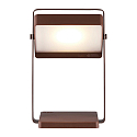 Nordlux L�mpara solar recargable SAULIO ajustable, con asa, resistente al aire marino IP44, marr�n, mate regulable