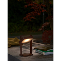 Nordlux L�mpara solar recargable SAULIO ajustable, con asa, resistente al aire marino IP44, marr�n, mate regulable