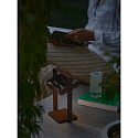 Nordlux L�mpara solar recargable SAULIO ajustable, con asa, resistente al aire marino IP44, marr�n, mate regulable