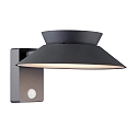 L�mpara solar de pared JUSTINA con sensor IP44, antracita 