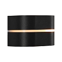 Luminaria de pared SIBELIS UP/DOWN E27 IP44, negro regulable