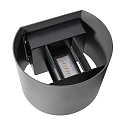 Nordlux Luminaria de pared MILDA UP/DOWN IP44, antracita 