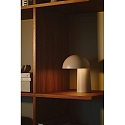 Lámpara de mesa a pilas FAYE IP20, beige regulable