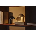 Lámpara de mesa a pilas FAYE IP20, beige regulable