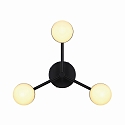 Nordlux Luminaria de techo CONTINA de 3 llamas G9 IP20, negro regulable
