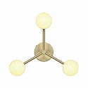 ceiling luminaire CONTINA 3 flames G9 IP20, brushed brass dimmable