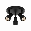 Luminaria de techo BOSTON de 3 llamas GU10 IP20, negro regulable