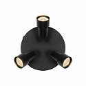 Nordlux Luminaria de techo BOSTON de 3 llamas GU10 IP20, negro regulable